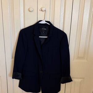 J. Crew Dark Navy Single-Button Blazer